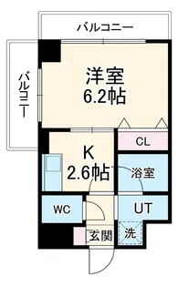 プレステージ天神Ⅲ【2階】の間取り