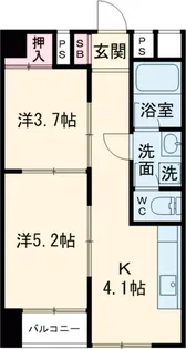 八王子高砂サマリアマンション【2階】の間取り