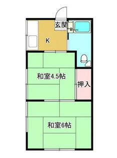 小倉尾崎荘【203号室】の間取り