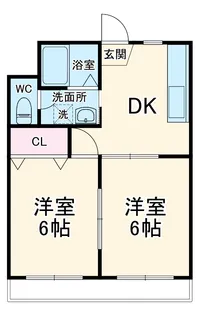 妻沼ハイツ第ニ【1階】の間取り