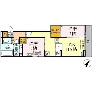 コルトレイク【302号室】の間取り