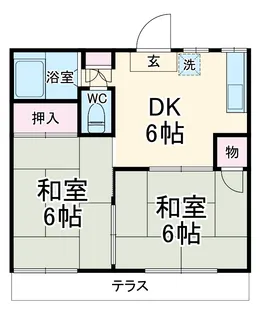 第1白梅ハイム【101号室】の間取り