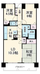 ファミール野田【0108号室】の間取り