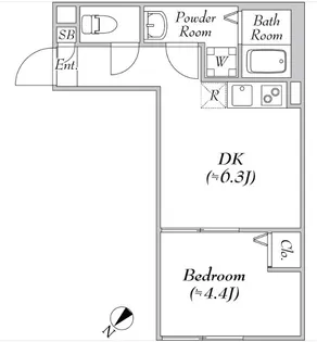IL MEZZO DI TOKYO【502号室】の間取り