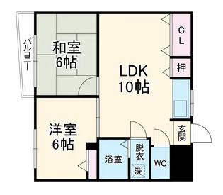 朱雀ハイツ【7階】の間取り