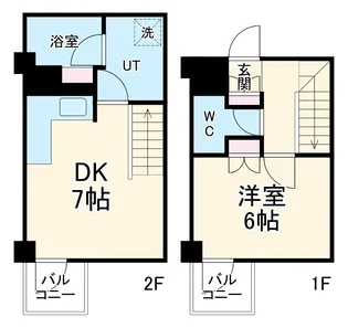 ヴェルビュ二条城東【2階】の間取り