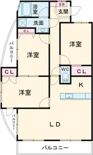 グランスクエア赤塚【5階】の間取り
