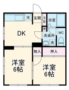ル・アモー【102号室】の間取り