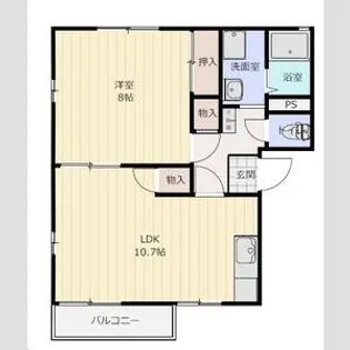 ロジュマンB【1階】の間取り