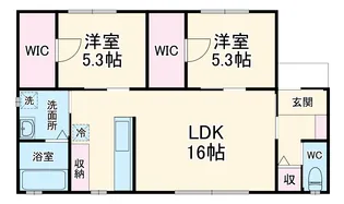 ラファール【1階】の間取り