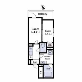 LAVIERE上中里【4階】の間取り