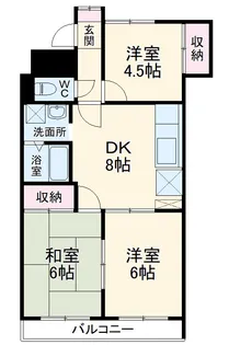 バロワール西上尾 2号棟【1階】の間取り