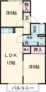 コーポサツキ B【105号室】の間取り