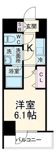 S-RESIDENCE横濱吉野町burgeon【8階】の間取り