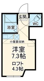 ユナイト石川町スウィートインペリアル【1階】の間取り