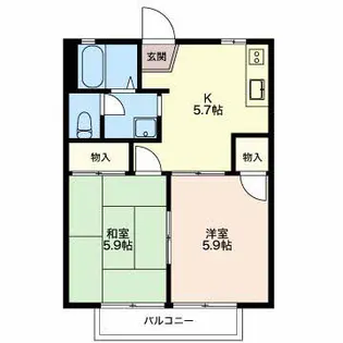 fragrance中林【1階】の間取り