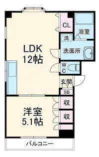 マンションテンリュウ【4階】の間取り