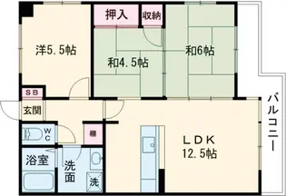 第34長栄ヴィラ大成さが【2階】の間取り