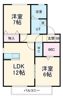 ウエストヴィレッヂ B【2階】の間取り
