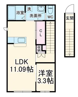 RAMBLE A棟【2階】の間取り