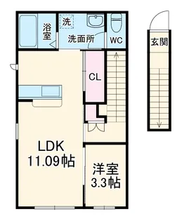 RAMBLE A棟【2階】の間取り