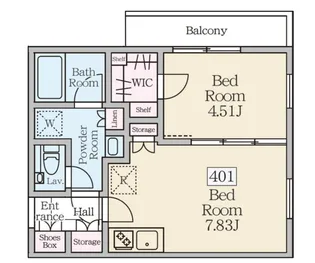 ReveResidence三軒茶屋【4階】の間取り