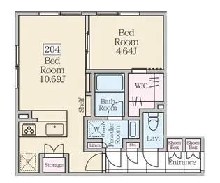 ReveResidence三軒茶屋【2階】の間取り