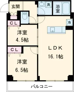 エスティメゾン都立大学【1階】の間取り