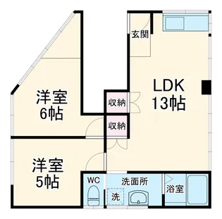 大義ビル【2F号室】の間取り