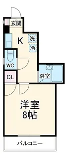 カームダウン平安【1階】の間取り