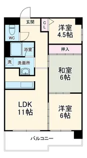 テン・フォーティ【9階】の間取り