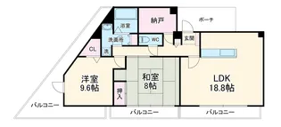 ハピーハイツ川崎大師【701号室】の間取り