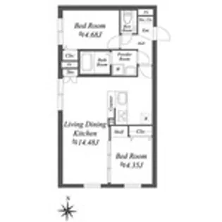 SOLASIA residence世田谷代田【2階】の間取り