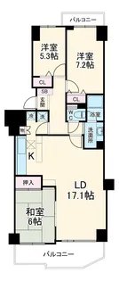 コスモ宮前平【4階】の間取り