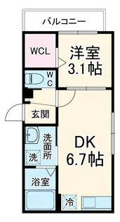 LITTLE FOREST MINORIDAI【2階】の間取り