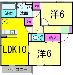 リビングタウン大金平 B【1階】の間取り