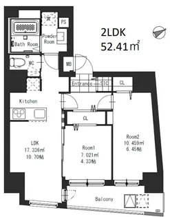 アリーチェ赤羽岩淵【4F号室】の間取り