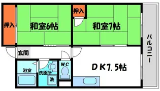 クレール白鳩【4階】の間取り