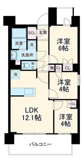 プレサンス名駅南ブリエ【210号室】の間取り