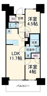 プレサンス名駅南ブリエ【302号室】の間取り