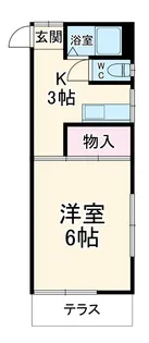 ムサシノコーポ【105号室】の間取り