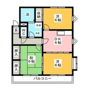 サンヴィラ篠田【B101号室】の間取り
