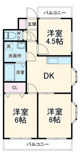 ブランフリーゼ【3階】の間取り