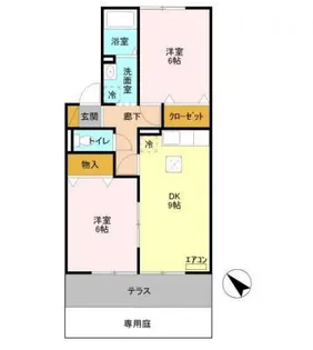 セジュールふじみ【1階】の間取り