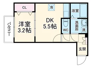 オードビー幕張本郷【1階】の間取り