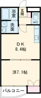 クオリティマンション下小鳥【109号室】の間取り