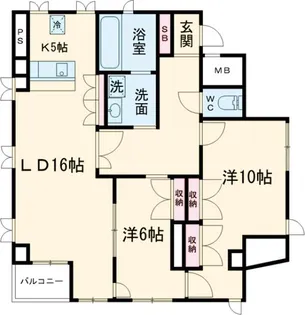 第二栄晃ビル【5F号室】の間取り