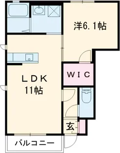 レジュウィール【102号室】の間取り