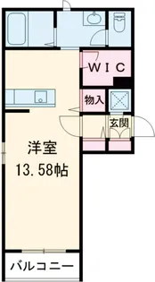 グラティア上中居【W102号室】の間取り