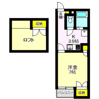 シティーハイツ石原【206号室】の間取り